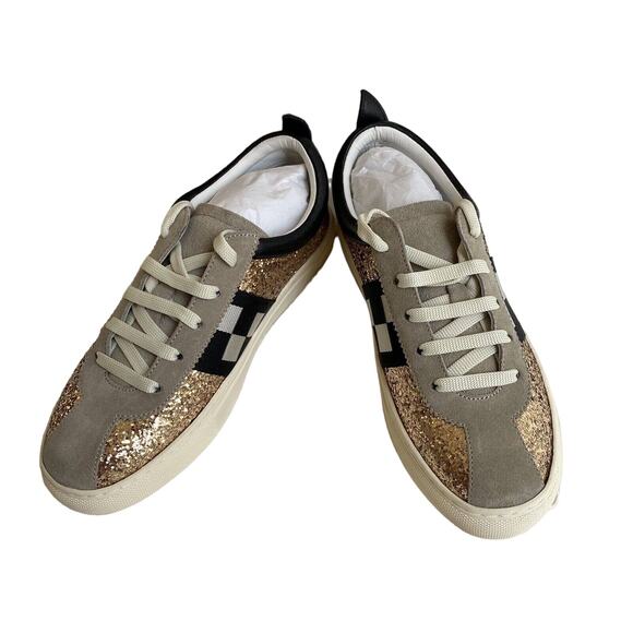 Bally Vita Parcours Sneakers Gold Mix Size 7 - Picture 3 of 9